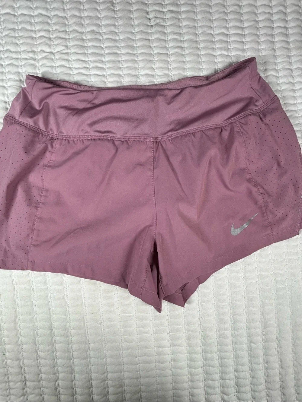 Nike Dri-FIT Pink Running Shorts Size Small Lined Athletic Workout Gym Walking - Picture 11 of 13